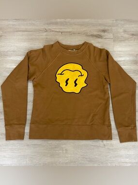 Imogene + Willie Sweatshirt Women’s Medium Bronze Misprint Smiley Face Sweater